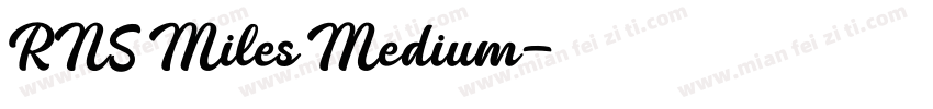RNS Miles Medium字体转换